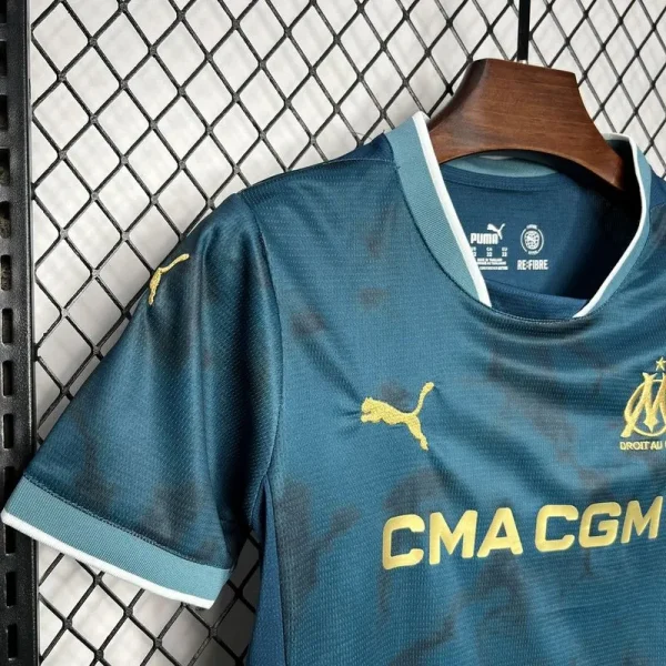 24-25 Marseilles Away Soccer Kids Kit Jersey+Shorts - Image 3