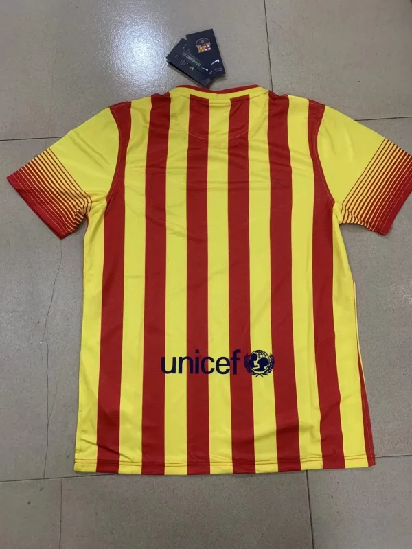 13-14 Barcelona Messi #10  XAVI #6 Retro Jersey Away - Image 4