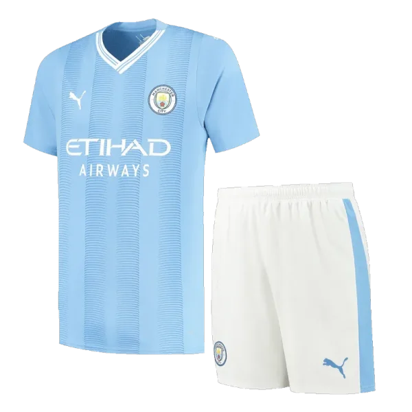 2023/24 Manchester City Home Jersey Kit(Shirt+Shorts) - Image 10
