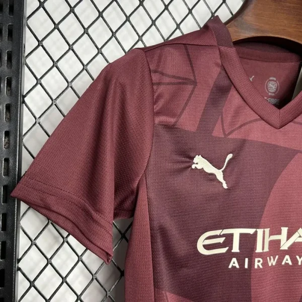 24-25 Manchester City Third Away Kids Kit Jersey+Shorts - Image 3