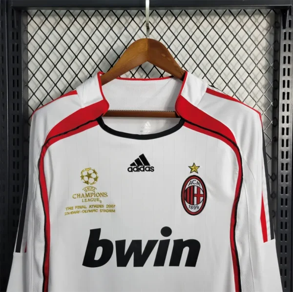 06-07 AC Milan UCL Final Retro Jersey Away Long Sleeve - Image 3