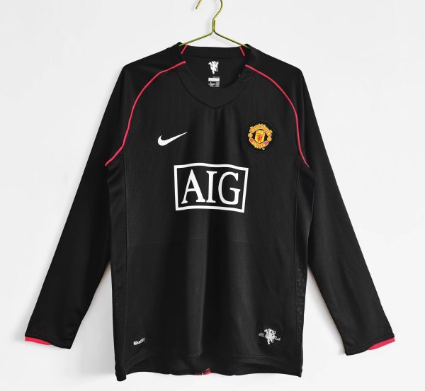 07-08 Retro Long Sleeve Manchester United #7 Ronaldo Third  Away Soccer Jersey - Image 14