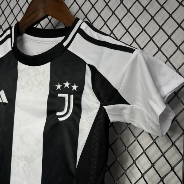 24-25 Juventus Home Soccer Kids Kit Jersey+Shorts - Image 5