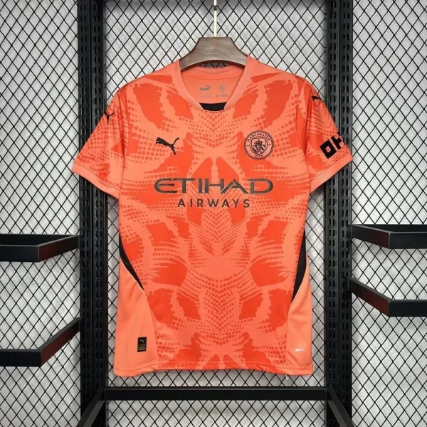 24-25 Manchester City Orange Goalkeeper Jersey - Image 3