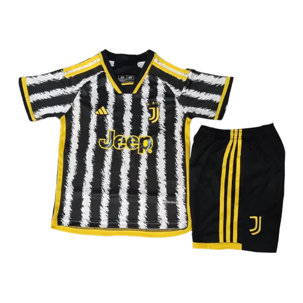 2023-24  Kids Juventus Home Whole Kit(Jersey+Shorts+Socks) - Image 2