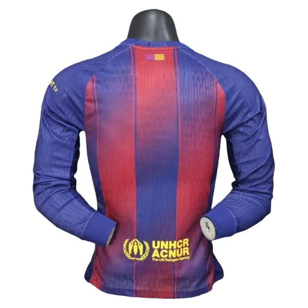 Barcelona Home Long Sleeve soccer jerseys 2025-26 Player Version - Image 2